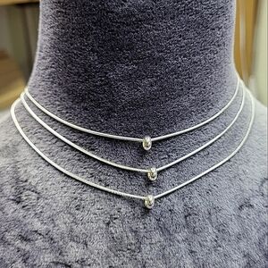 Triple Strand Costume Choker Necklace